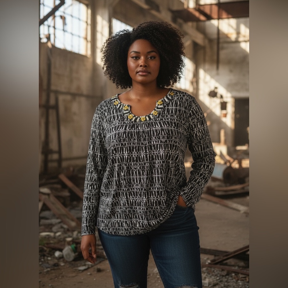 Ruby Rd. 3/4 sleeve‎ blouse